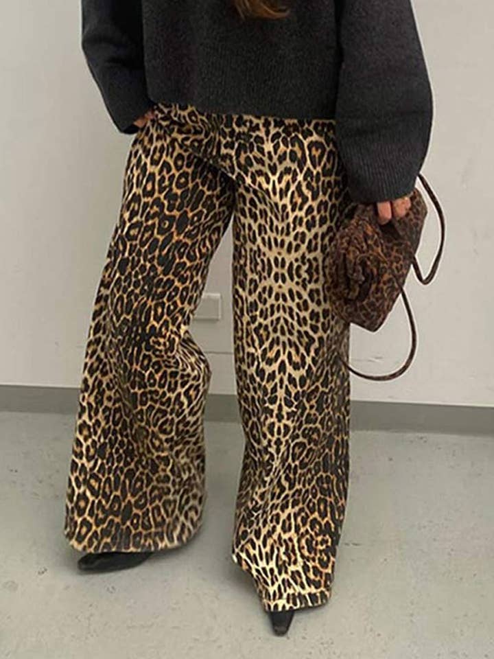 Leopard Print Wide Leg Pants and other Purchase Wholesale leopard print pants. Free Returns & Net 60 Terms on Faire trending on Faire.