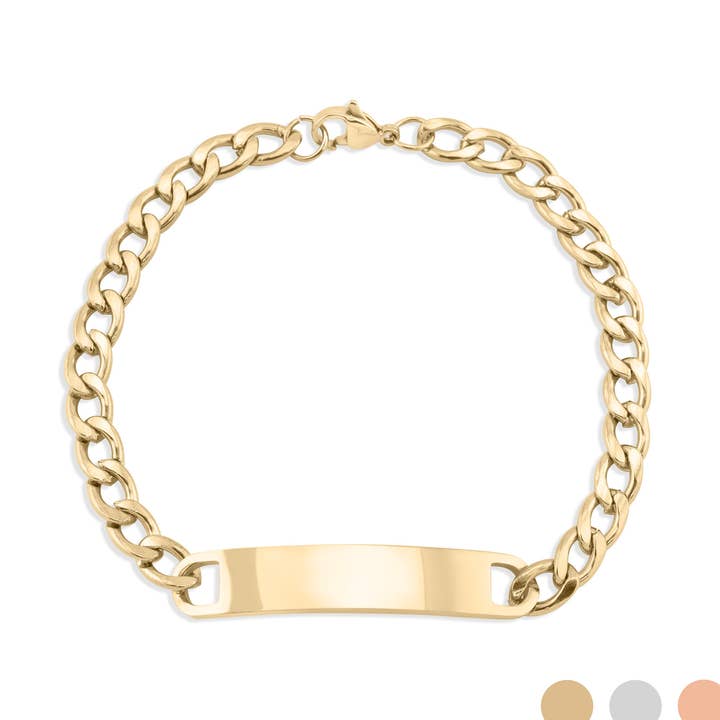 Stainless Steel Blank ID Curved Bar Bracelet and other Purchase Wholesale armband. Free Returns & Net 60 Terms on Faire trending on Faire.