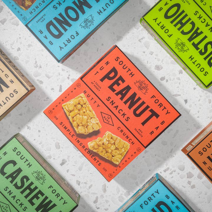 SOUTH FORTY SNACKS COMPANY - Vente Barres de céréales - Pack de 12, Barre de Noix Croquante aux Arachides (1,65 $ par unité)5
