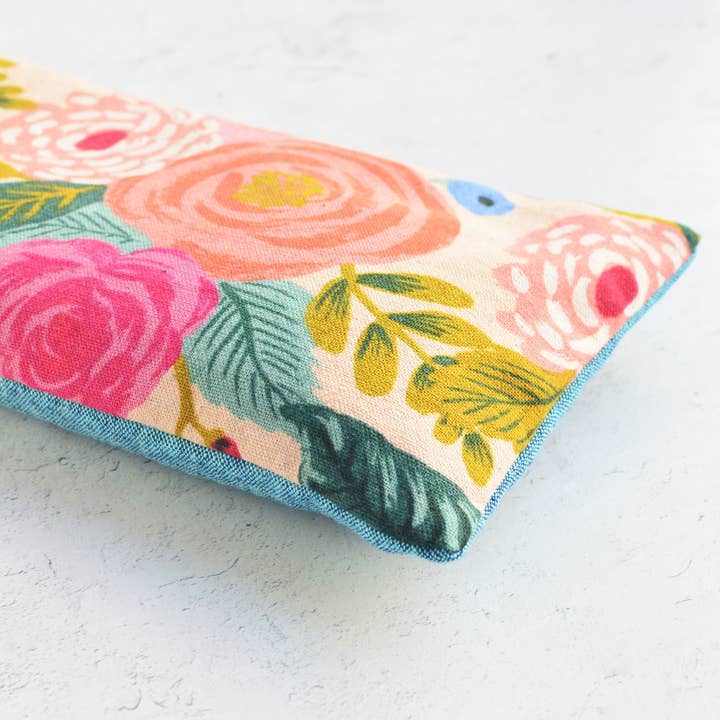 Minor Thread - Wholesale Spa/Therapy Pillow - Juliet Rose Floral in Pink Canvas Botanical Eye Pillow