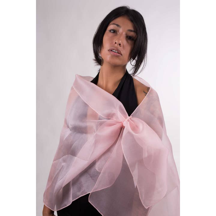 MR Complements - Venta al por mayor Chal - Mujer - Chal de Organza Seda Natural