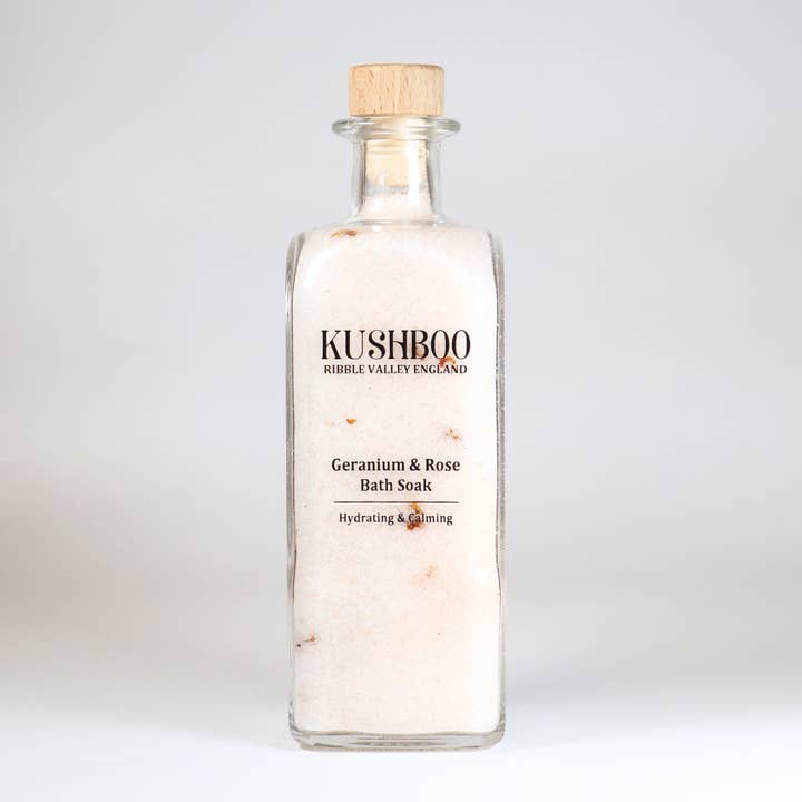Geranium & Rose Bath Salts (600g) for wholesale by Kushboo Wellness