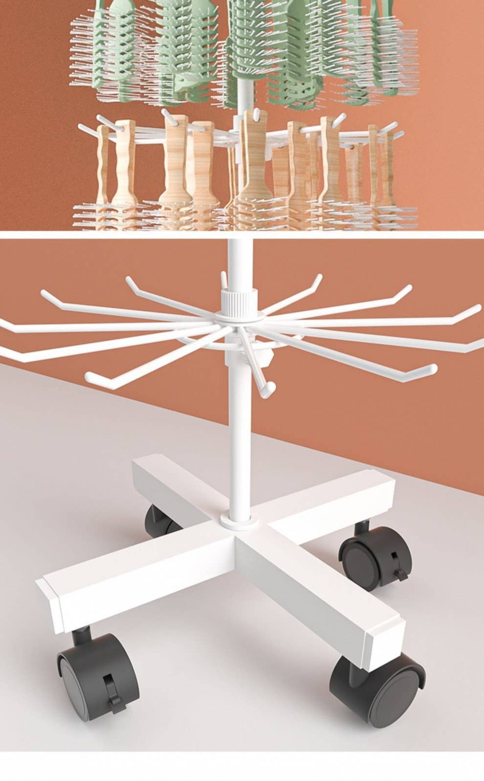 Zakka - Wholesale Retailer Display Stand/Case - Large Floor Top 63" High Metal Stand Revolving Display Rack5