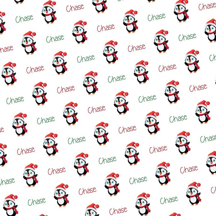 Potter's Printing – wholesale Tissue paper – Penguin Personalized Christmas Tissue Paper