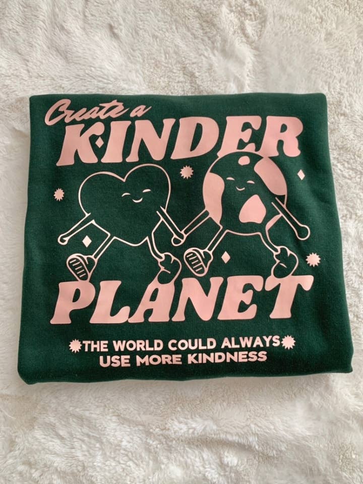 More Kindness Crewneck Create A Kinder Planet Be Kind for wholesale by Rad Vibes Only