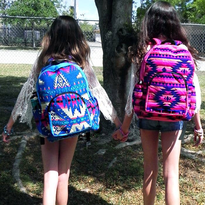 Pichincha - Wholesale Backpack - Women's - Large Tribal Striped Ecuadorian Backpack5