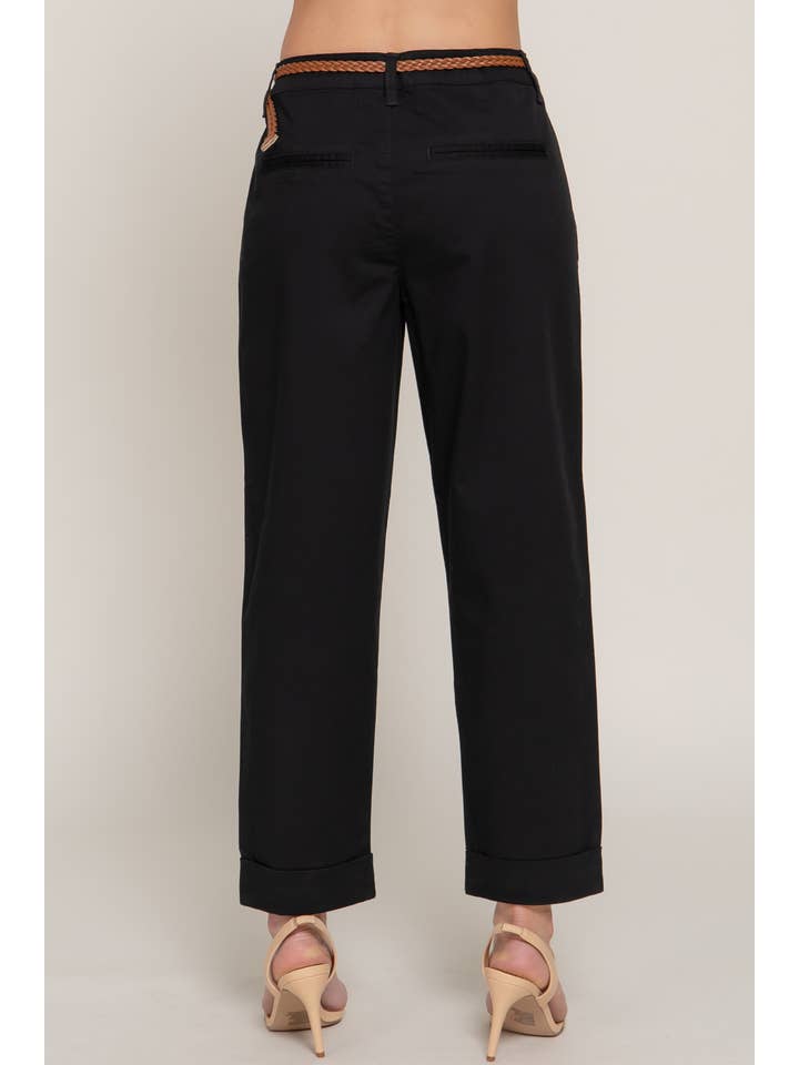 Active Basic | Active USA - Wholesale Pants - Women's - Chino Pants with Braided Belt27