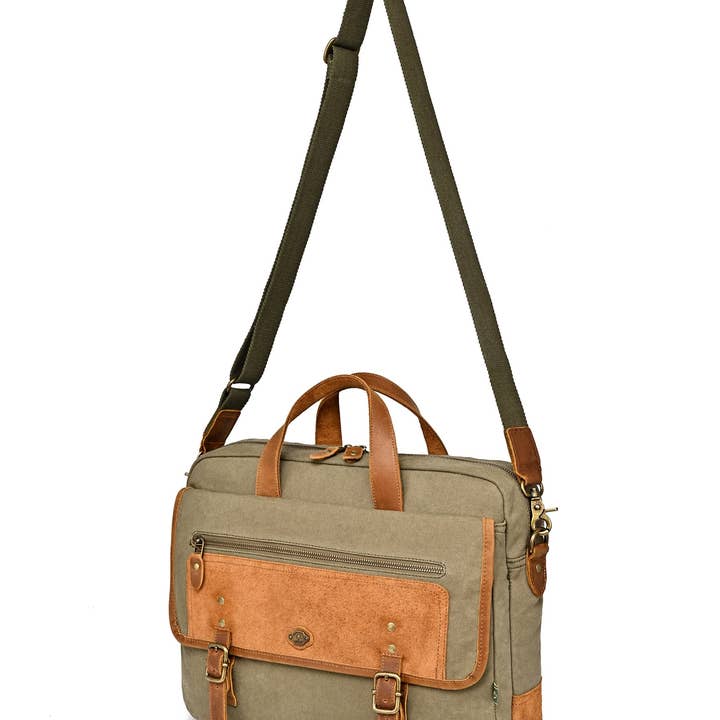 TSD Brand – wholesale Briefcase – Unisex – Valley Oak Canvas Brief Bag7