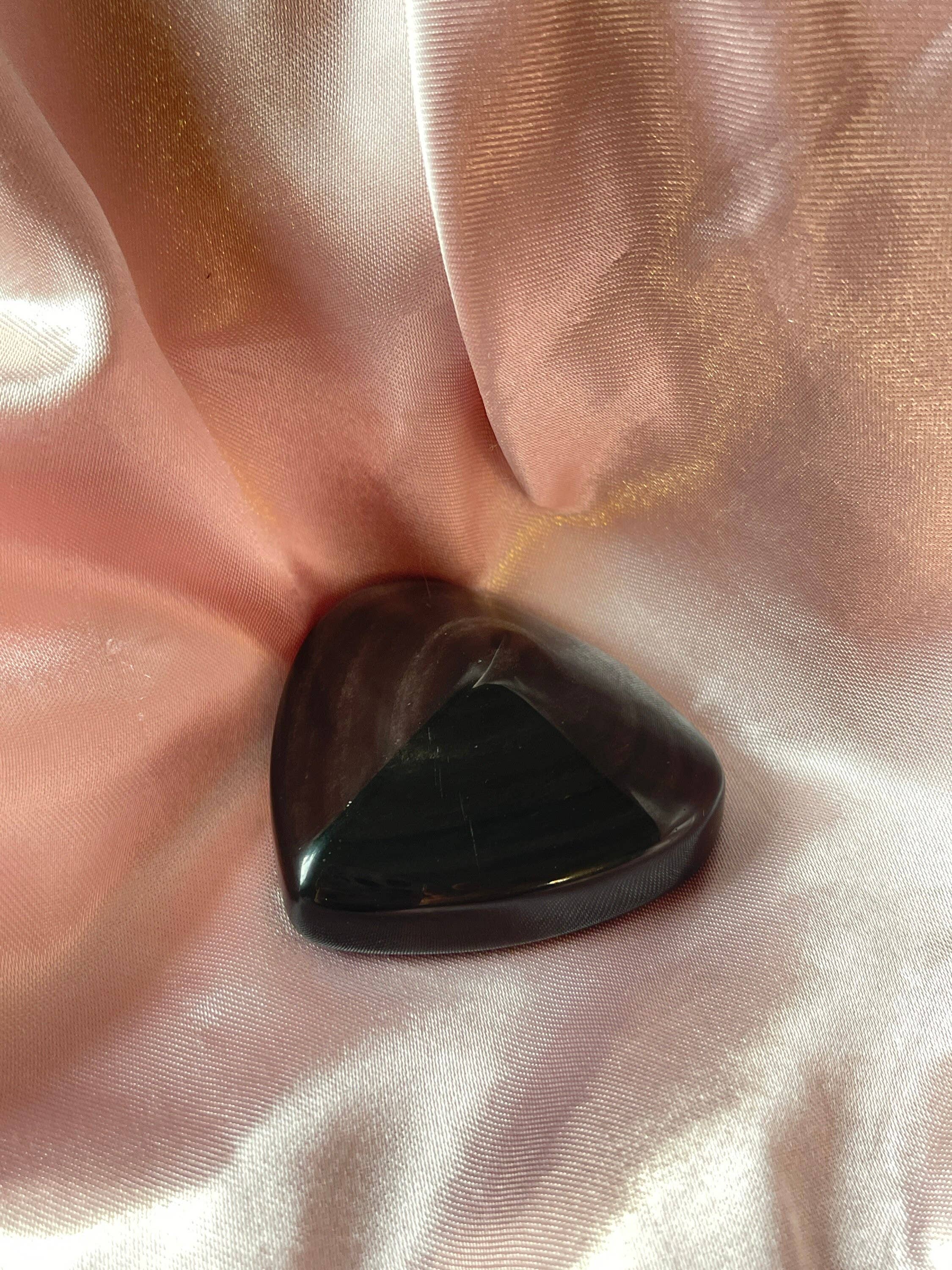 Tumbledshop - Wholesale Spiritual Stone/Crystal - Rainbow Obsidian Polished Crystal Heart Triangle Shaped Ston2