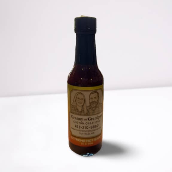 Premium Pepper Sauce Extreme Hot Sauce 5 FL. Oz for wholesale by Granny & Grandpa's Custom Creations