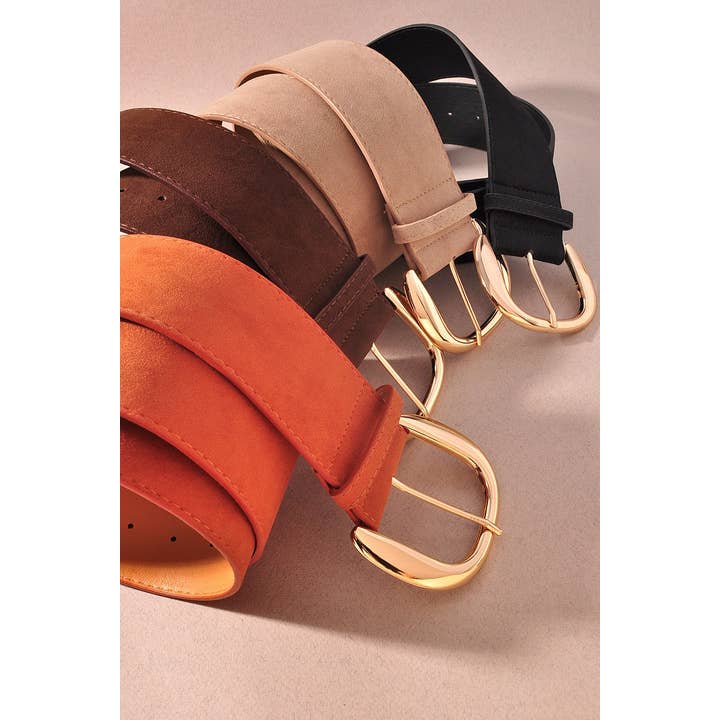 anbfashion - Wholesale Belt - Women's - Suede Modern Buckle Style Belt RS-BT-10193