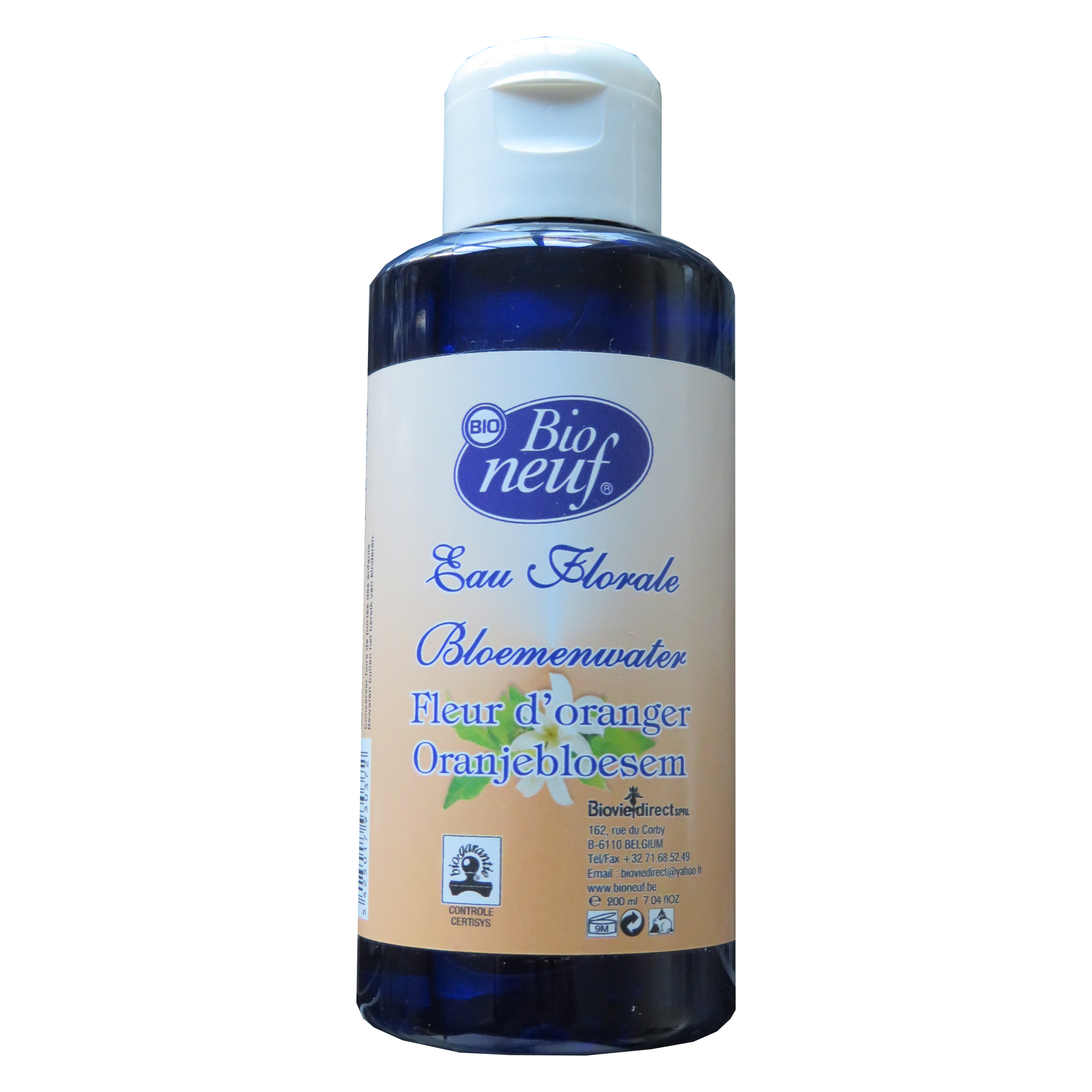 Bio Neuf - Vente Brume/eau visage et corps - Eau florale fleur d'oranger (200 ml)0