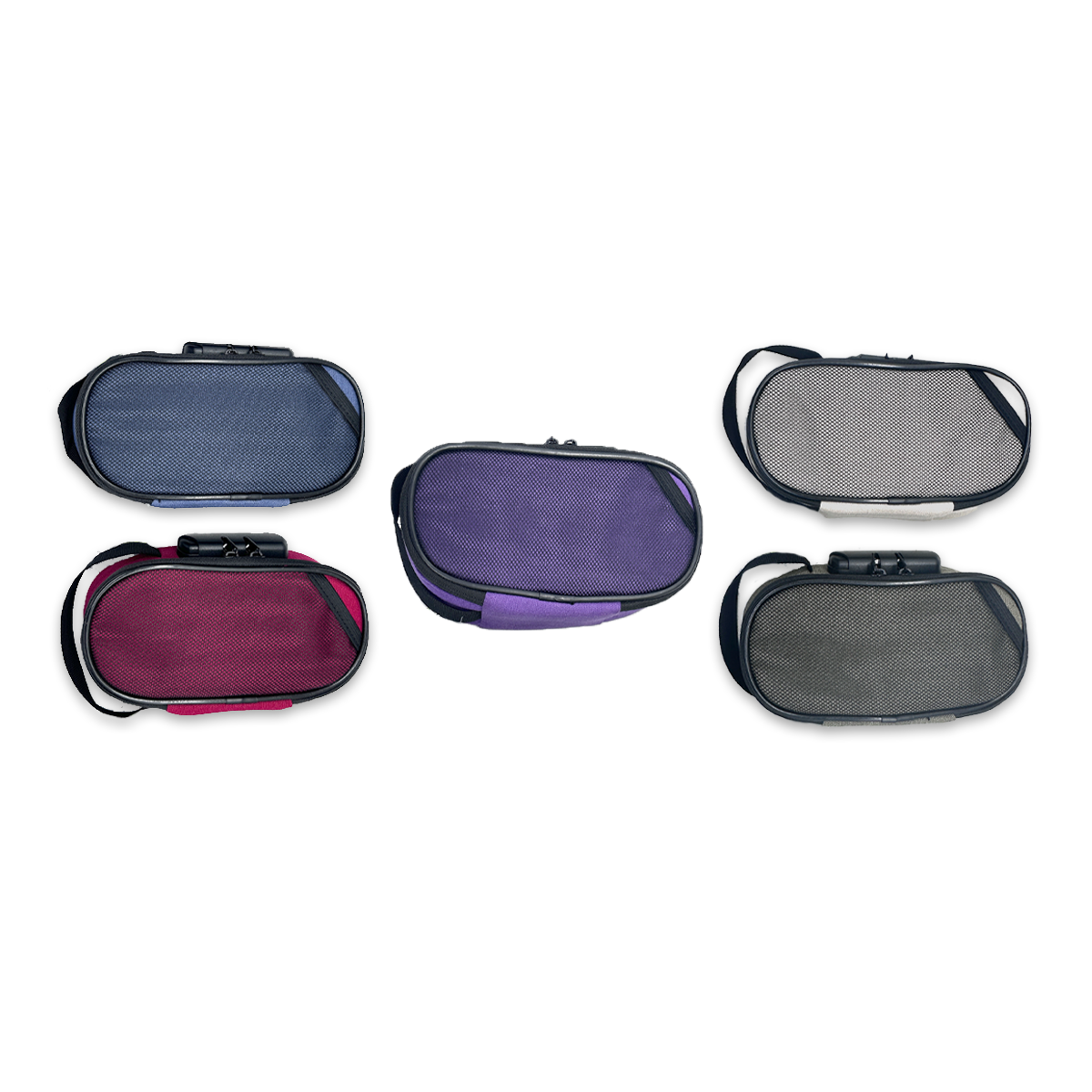 Novelty Brands - Wholesale Retailer Display - Home & Living - Smell Proof Canvas Locking Stash Bag Assortment- 6/Display1