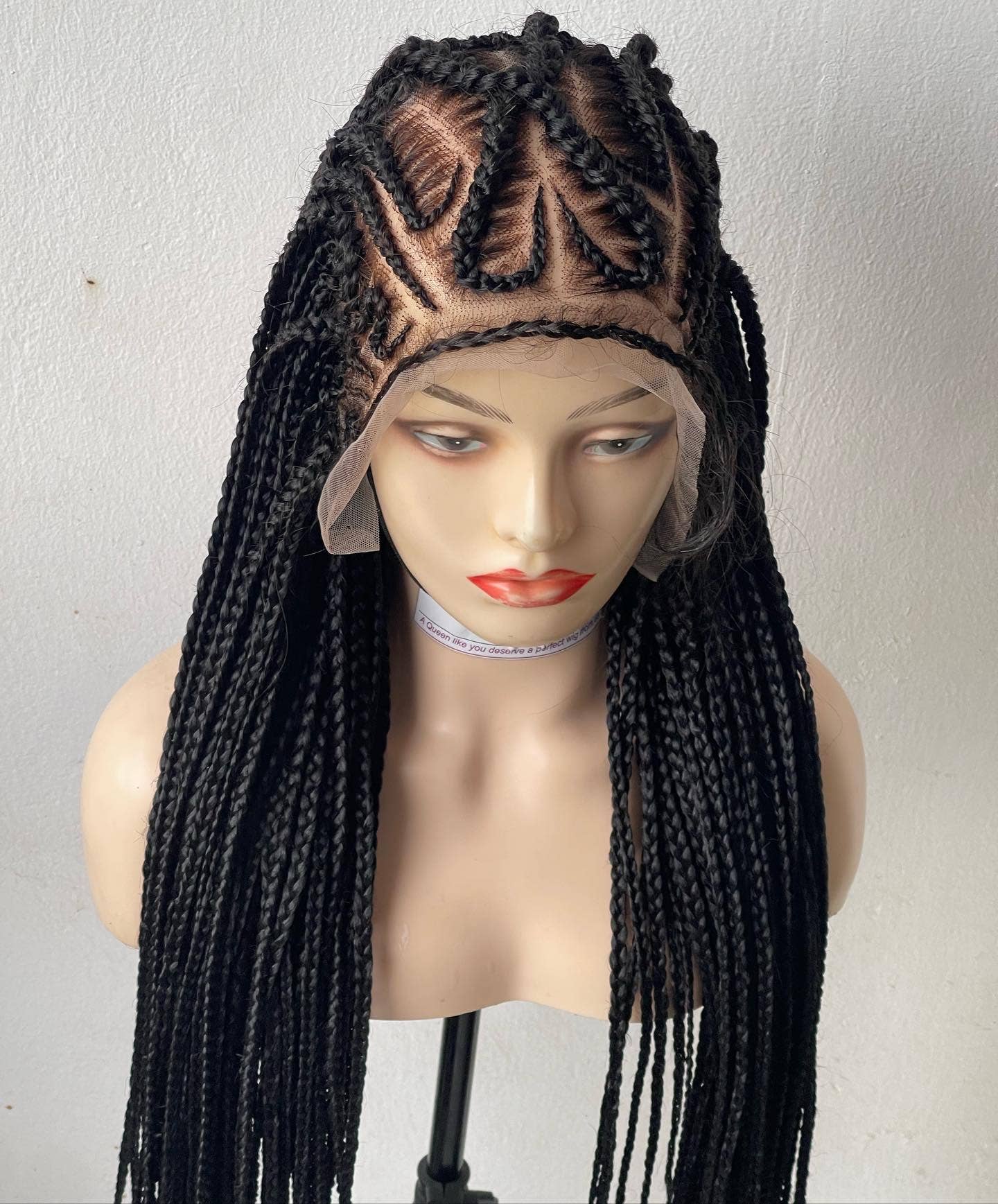 Lamuskwigs - Wholesale Wig/Hair Piece - Cornrow Braided wig for black women. Braided wig with elasti10