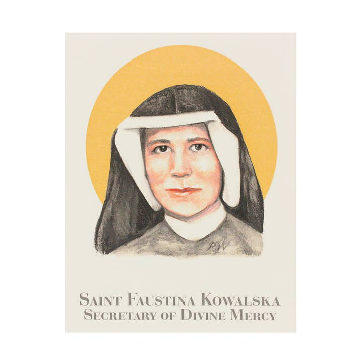 Heilige Faustina Kowalska | Katholieke Heiligenkaart voor wholesale door Rachelle Woodard