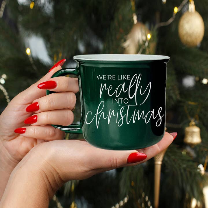 Gia Roma - Wholesale Coffee mug - Christmas Coffee Mugs Ceramic, Red + Green Holiday Drinkware3
