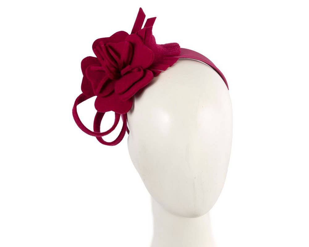 Max Alexander by Cupids Millinery Melbourne - Vente Chapeau bibi – femme - Serre-tête en feutre avec motif floral0