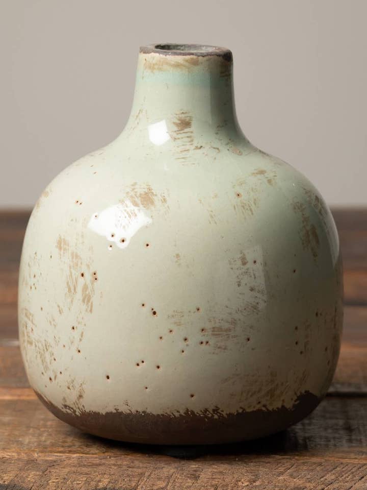 Ceramic Vase Verdigris 12.5cm for wholesale by Chehoma USA