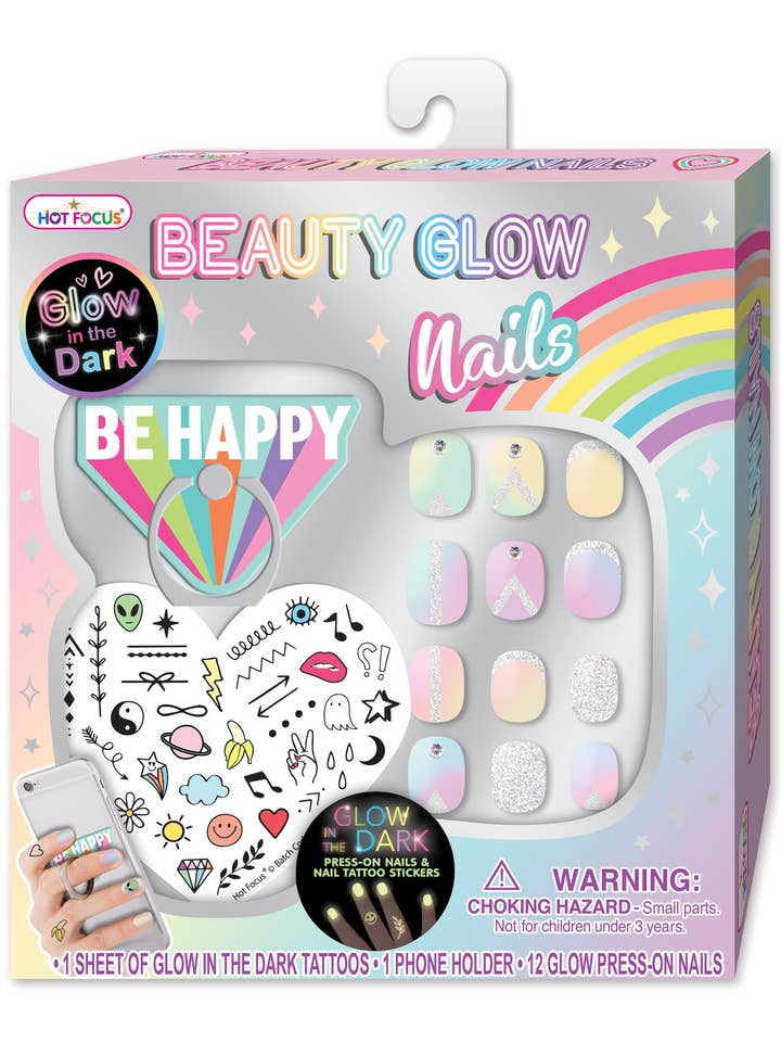 Beauty Glow Nails, Rainbow for wholesale by Hot Focus, Inc.