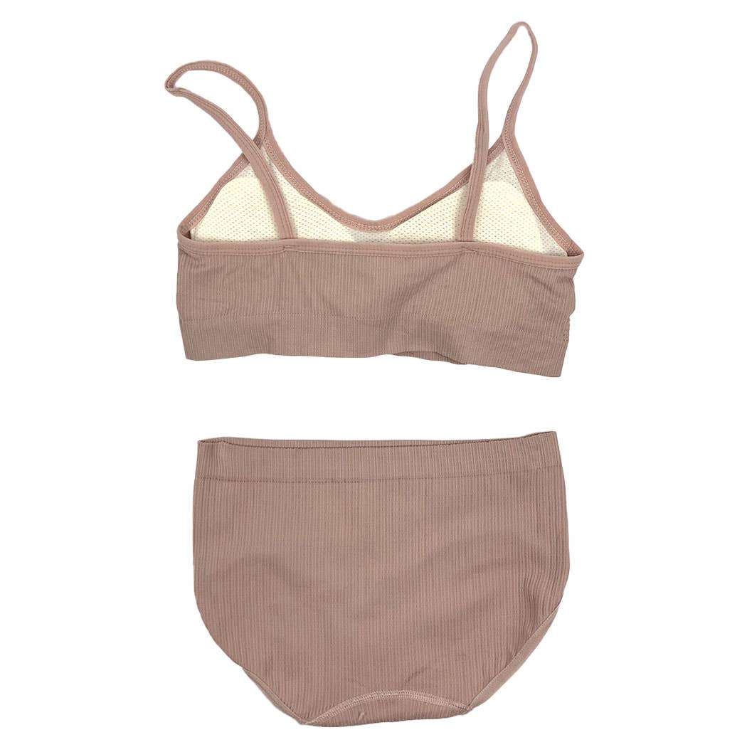 Surtido Conjunto de bralette texturizado + braguitas clásicas/T21303 de venta al por mayor en Faire10