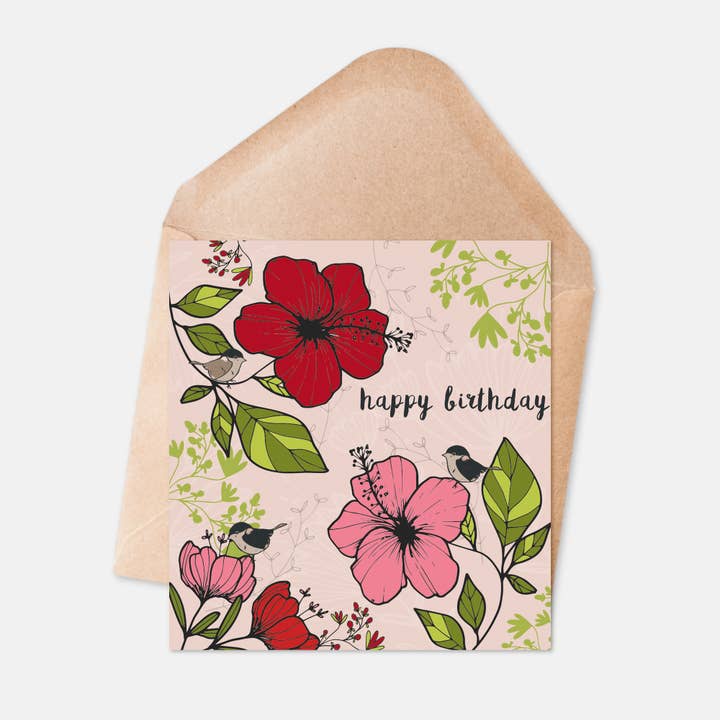 Happy Birthday - Pink Birthday Card for wholesale by Ilana Ewing Designs
