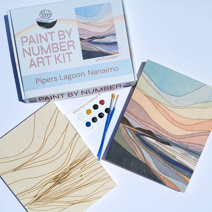 Bellamy Home Studio - Wholesale DIY Craft Kit - Paint By Number Art Kit - Pipers Lagoon, Nanaimo