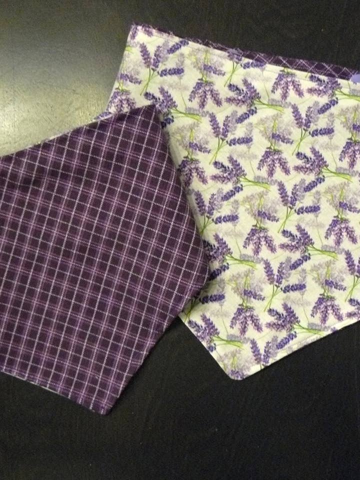 Lavender Reversible Pet Bandana for wholesale by Bleu Malice