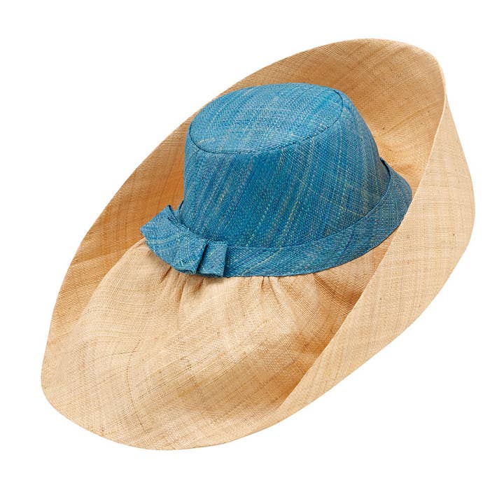 7“ randen turkis/Natural Hat for engroshandel hos Be You Fashion