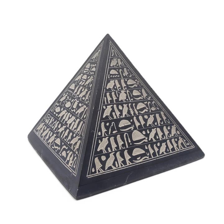 Egyptisk pyramide statue basalt - Ekstra stor - 7" for engroshandel hos Discoveries, Inc.