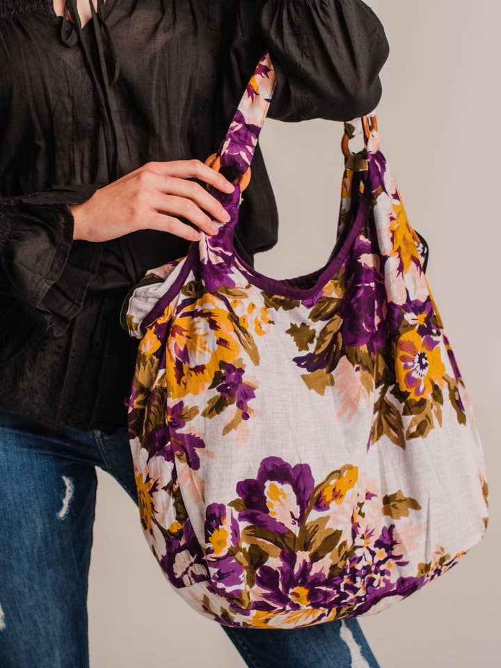 Cotton Floral Bags, Beach Bags, Boho Bags for wholesale by Miss Kitsch