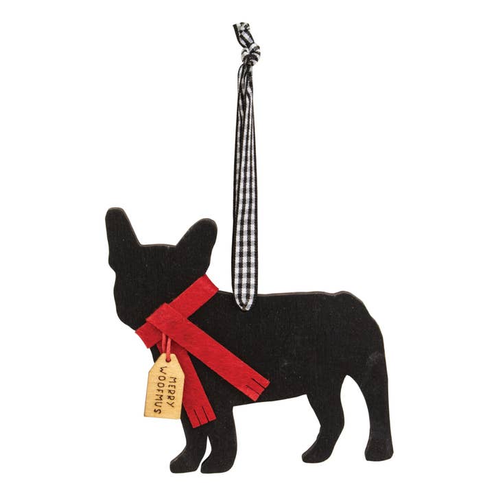Col House Designs - Wholesale Ornament - Merry Woofmas Frenchie Christmas Ornament
