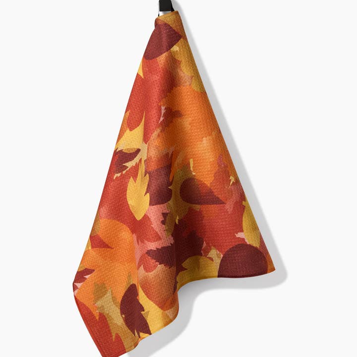 Geometry - Wholesale Tea Towel - Watercolor Fallen Leaves Tea Towel2