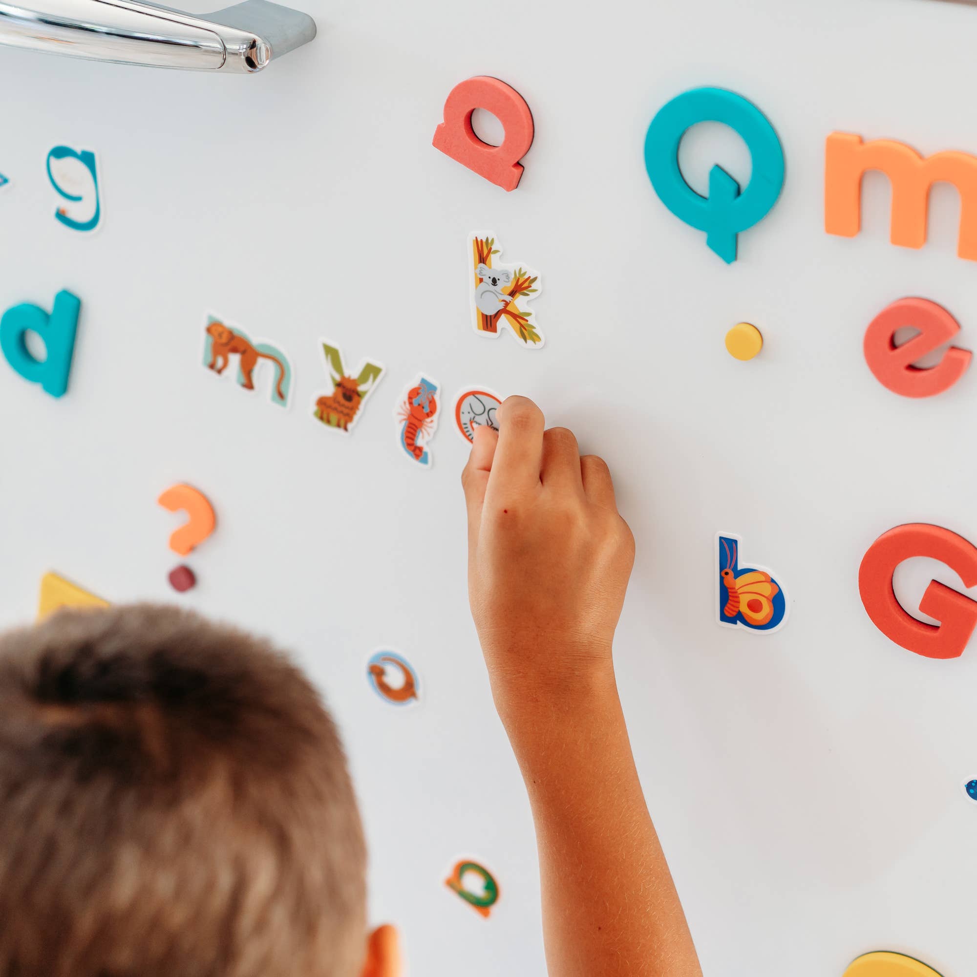 The Type Set Co. – Großhandel Spielzeugset – Kinder – Tiere von A bis Z Wiederverwendbare Alphabet-Aufkleber4