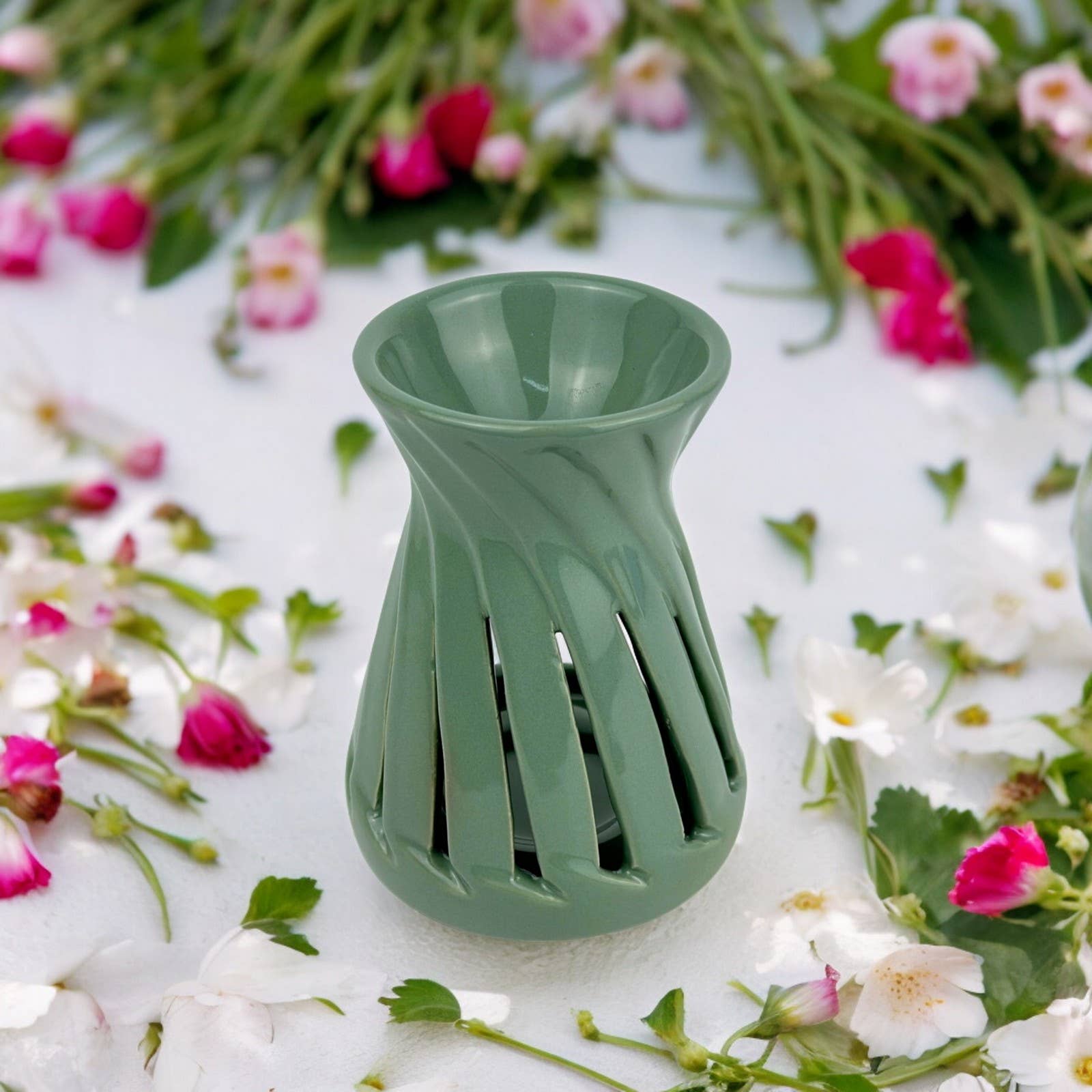 Zen'Arôme - Wholesale Waxbrander - Keramische Corta groene geurbrander met geurmelt