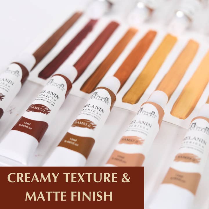 Stapledon Arts - Wholesale Paint Set - Skin Tone Acrylic Paints - Melanin Series1