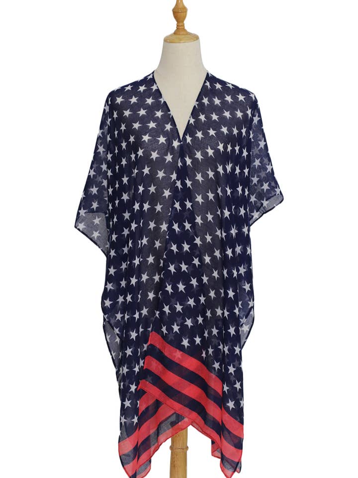 Bedruckter Schal mit amerikanischer Flagge S0153 für den Großhandel von Ole