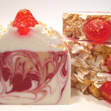 Glow Body and Soul - Wholesale Bar Soap - Champagne and Strawberries Soap Handmade Cold Process Vegan Soap1