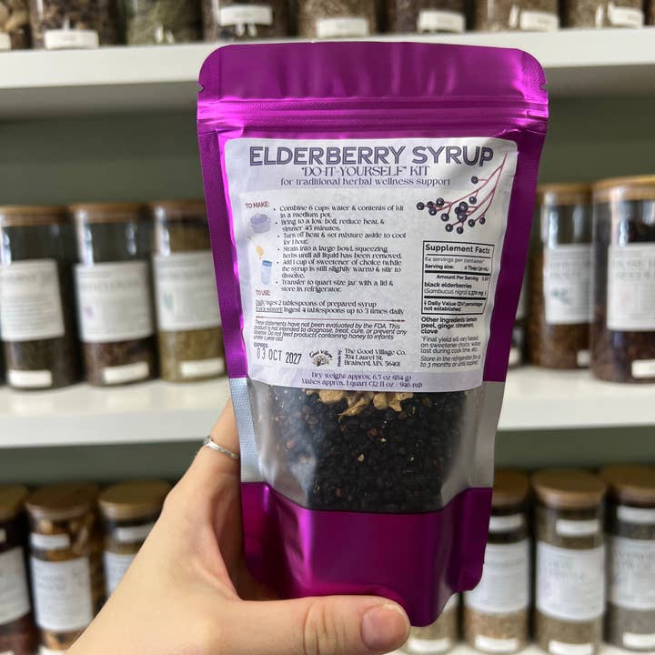 Wildcrafted Elderberry Syrup Kit - DIY Herbal Immune Support for wholesale by The Good Village Co