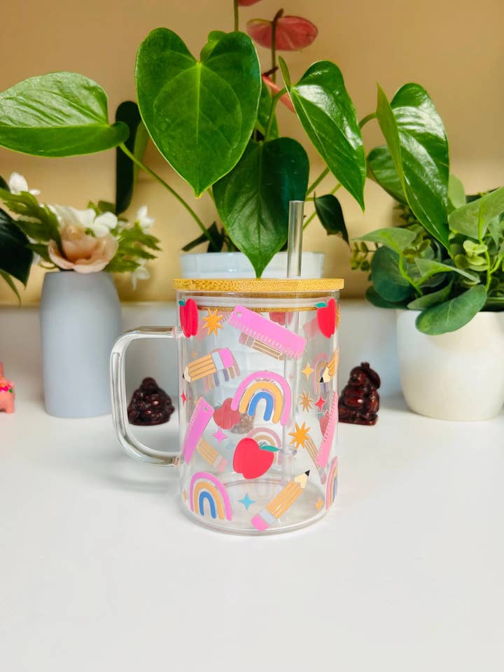 15oz Glazen Mok, Terug naar School Leraarsmok, Klaslokaal Mok voor wholesale door MommyandMarie