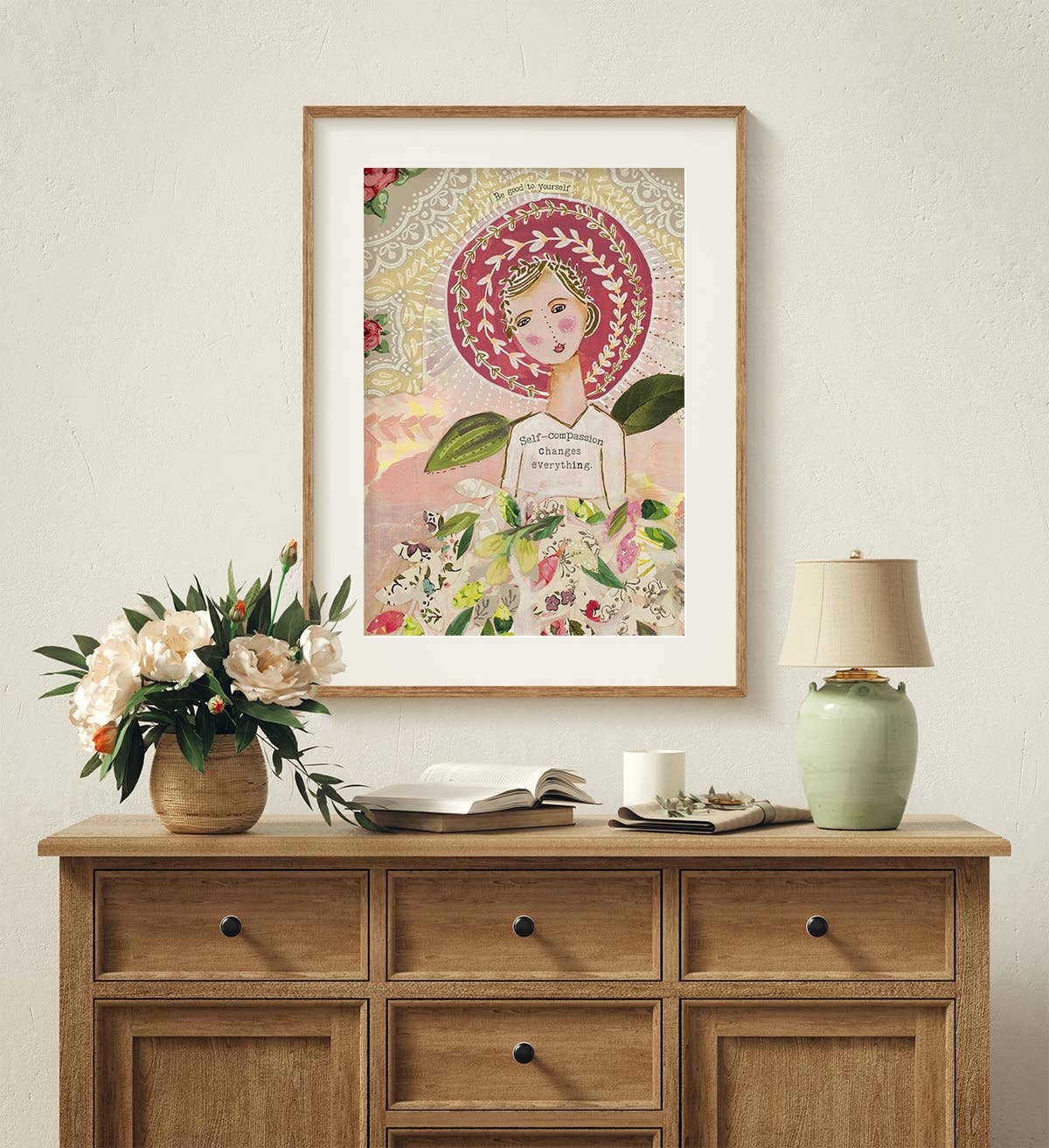 Kelly Rae Roberts - Wholesale Art print - Self Compassion Changes Everything - Print2