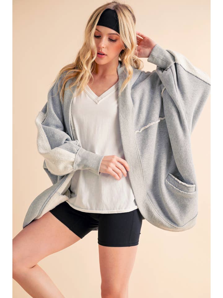AEMI + CO - Wholesale Cardigan - Women's - 5134FK Janely Hooded Cardi 1