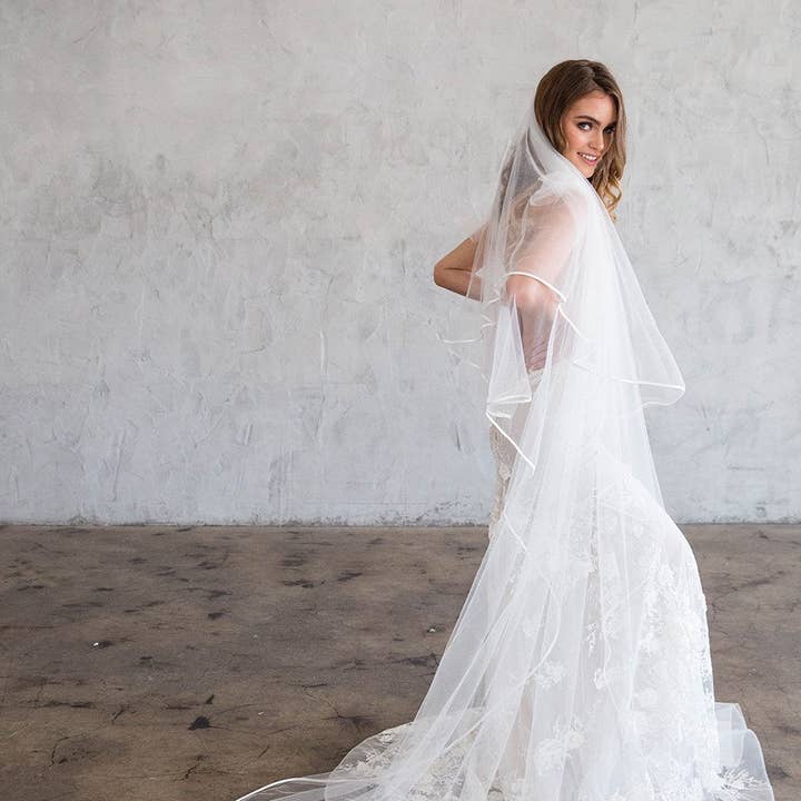 IVEN CHAPEL VEIL WITH BLUSHER - SATIN RIBBON EDGING and other Purchase Wholesale chapel veils. Free Returns & Net 60 Terms on Faire trending on Faire.