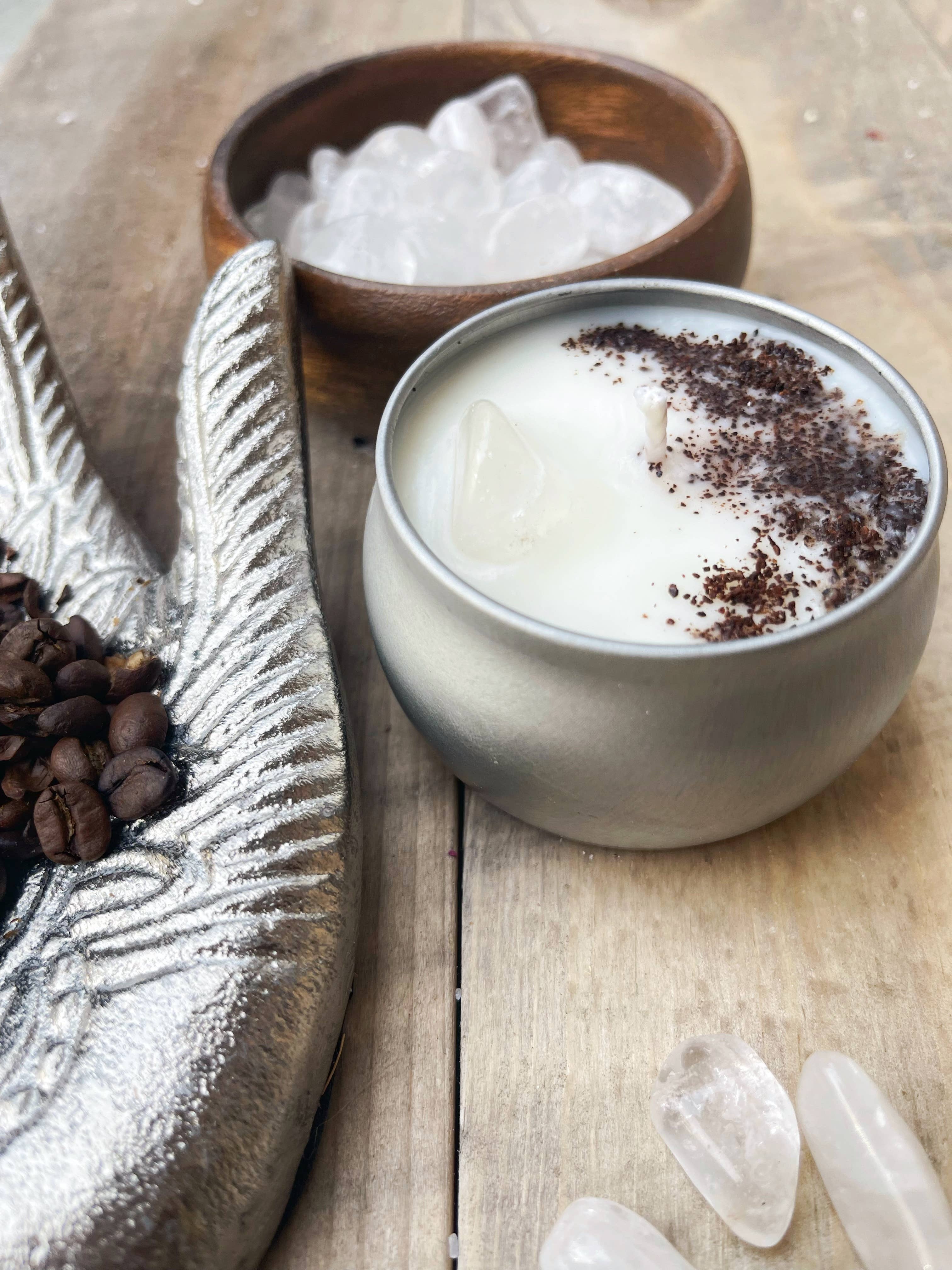 Rage Gems & Jewelry – Engroshandel Glaslys – Crystal Quartz & Kaffe Lys og Stash Jar4