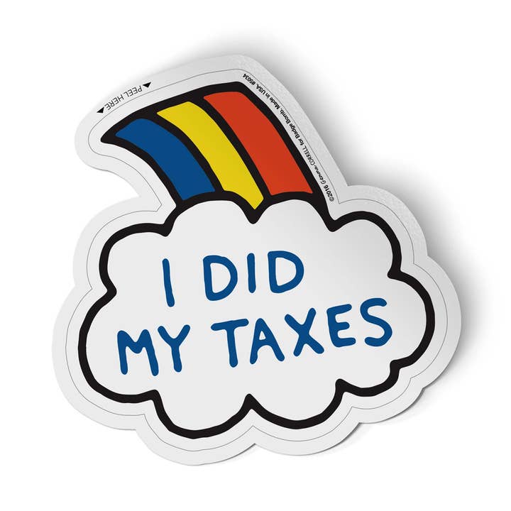 Badge Bomb - Wholesale Sticker - Gemma Correll - Did My Taxes Sticker0