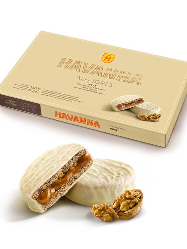 Havanna | Alfajores di Noci | 6 unità | 330 grammi per la vendita all'ingrosso da parte di Premium Brand