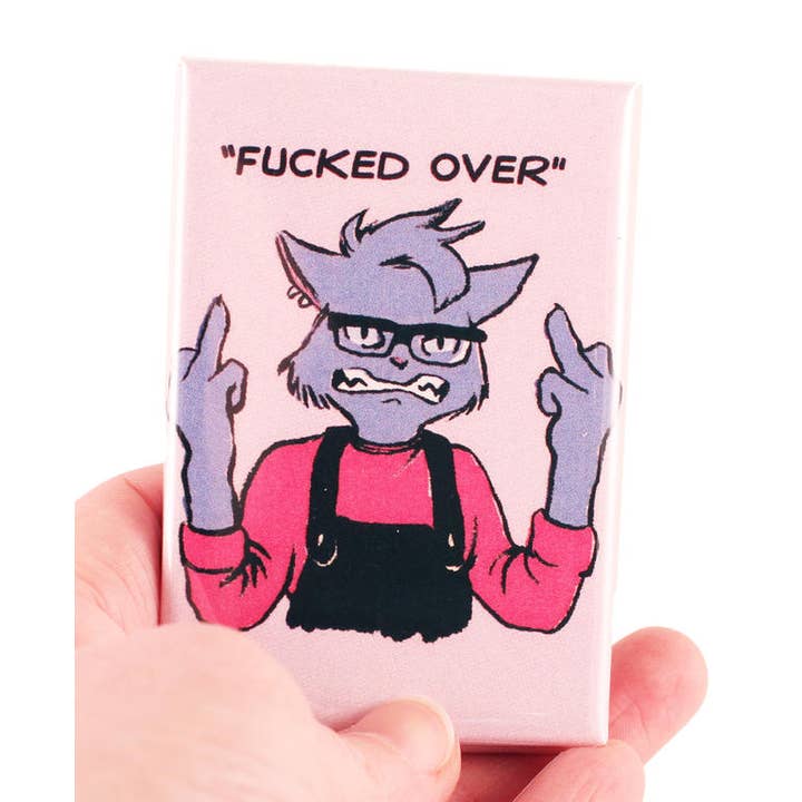 Fucked Over (River Katz Magnet) for wholesale by Microcosm Publishing & Distribution
