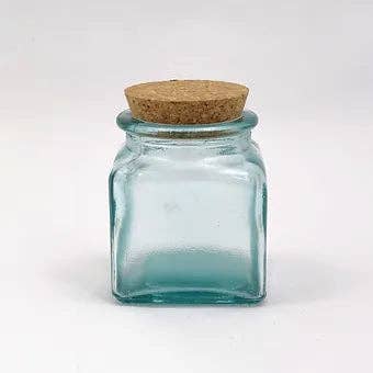 Jarapa - Wholesale Jar - Recycled Glass Square Storage Jars with a Cork Lid1