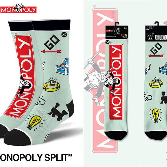 Monopoly Split - Kids 7-10 for wholesale by Odd Sox