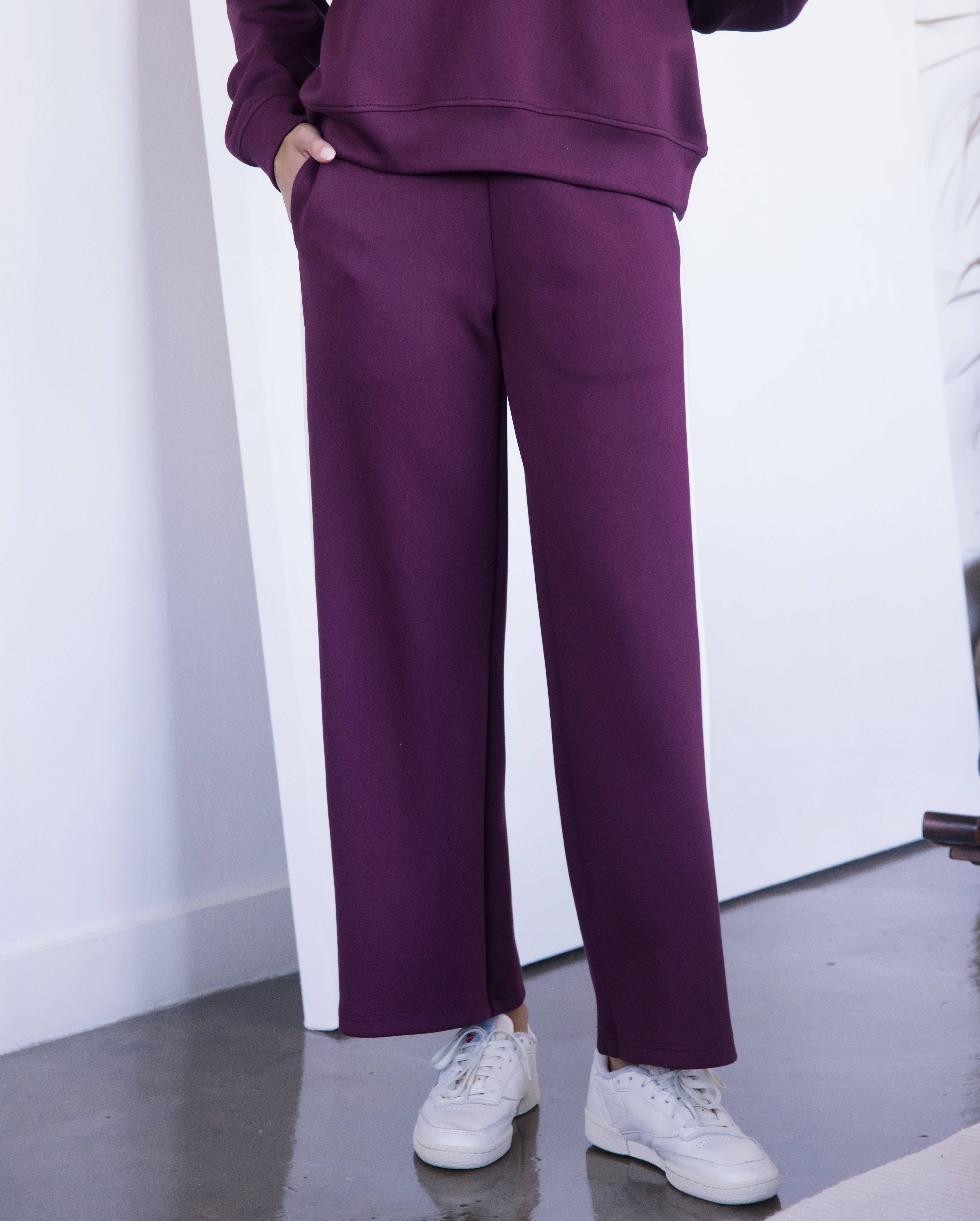 P. CILL – wholesale Pants – Women's – P. CILL Butter Modal Side Stripe Wide Leg Pants5