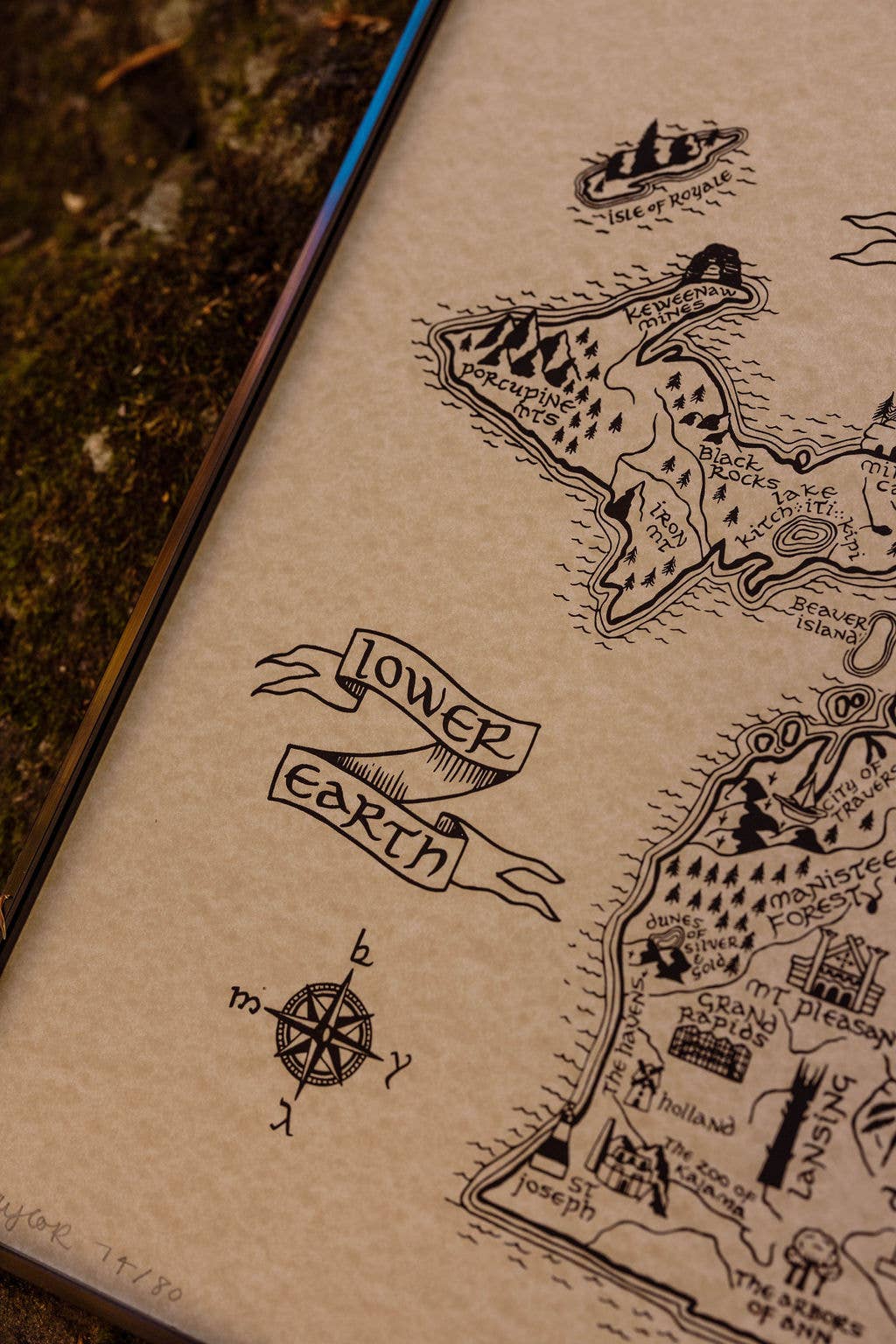 Home Squirrel - Wholesale Map - Lord of the Rings / The Hobbit Middle Earth Map of Michigan4